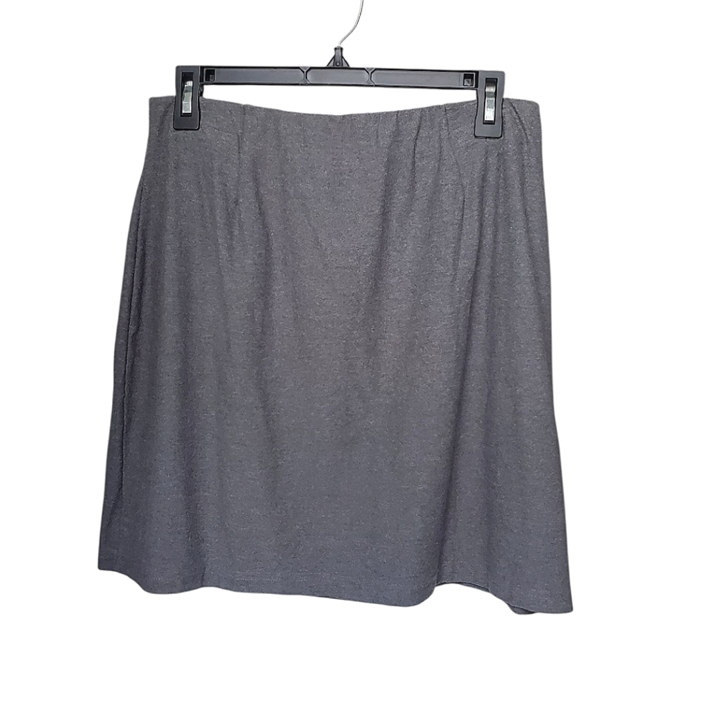 Vintage Bobbie Brooks Gray Short A-line Elastic Waist Skirt - Large